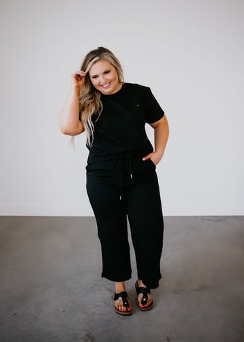 Lenny Textured Straight Legs