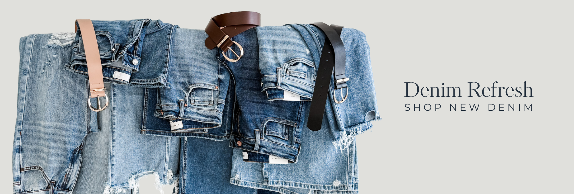 Denim refresh. Shop new denim