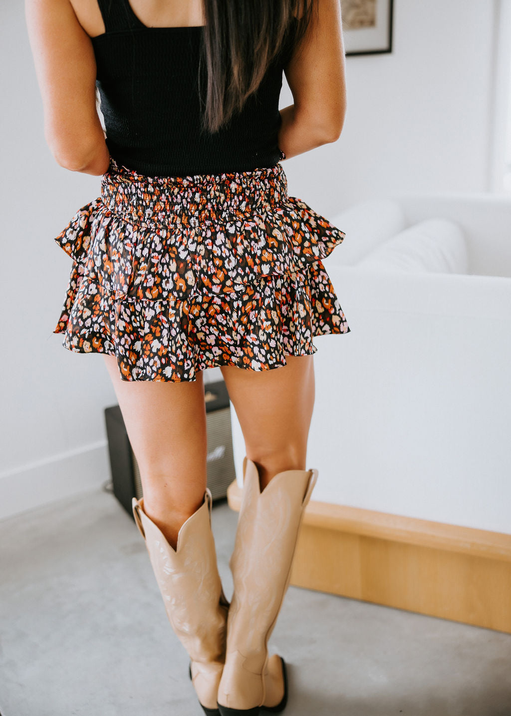Amor Smocked Mini Skirt