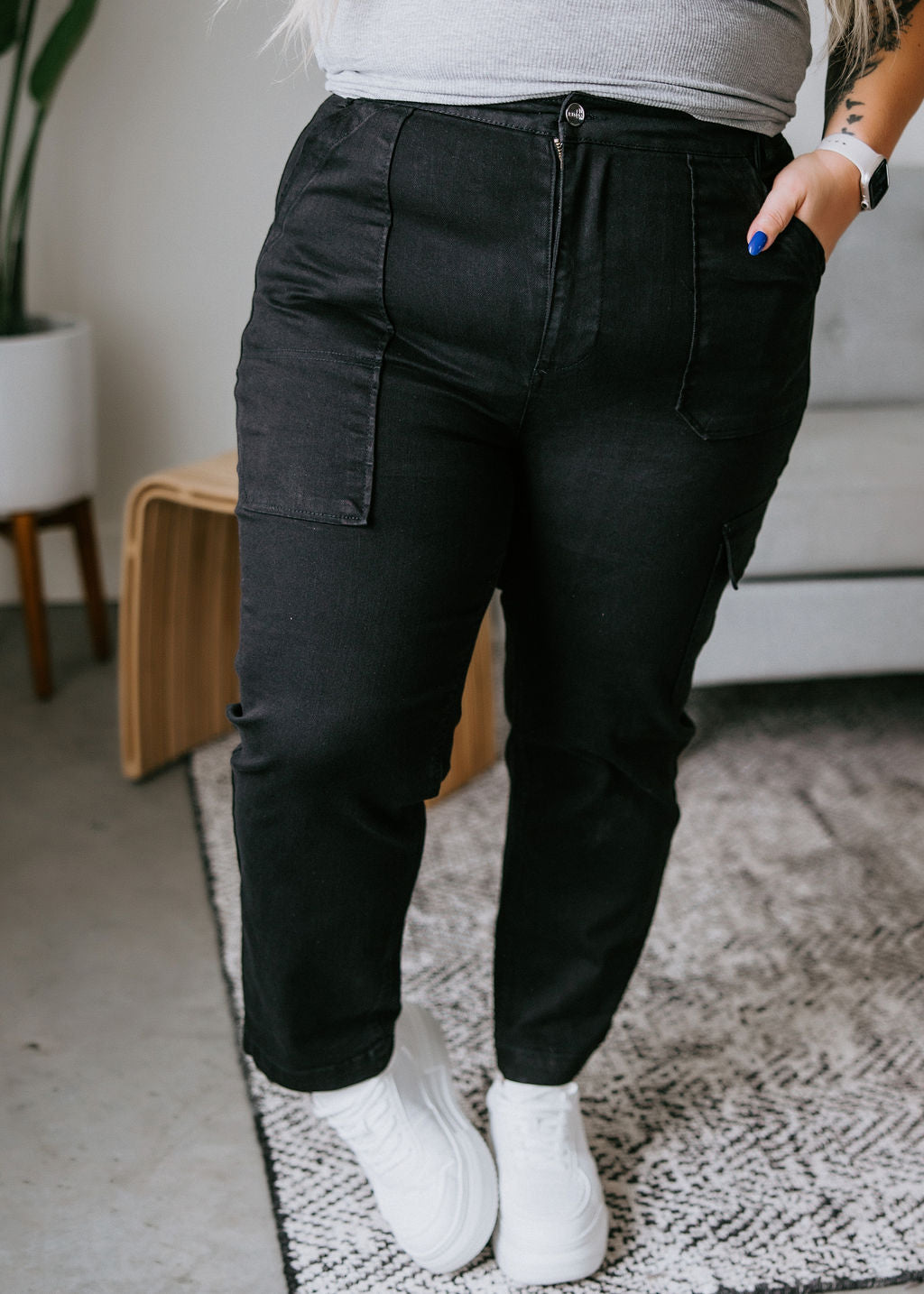 image of Curvy Sully Cargo Jeans