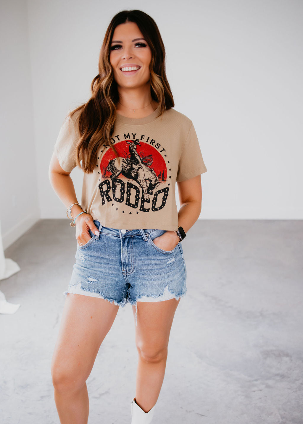 image of Not My First Rodeo Cropped Tee