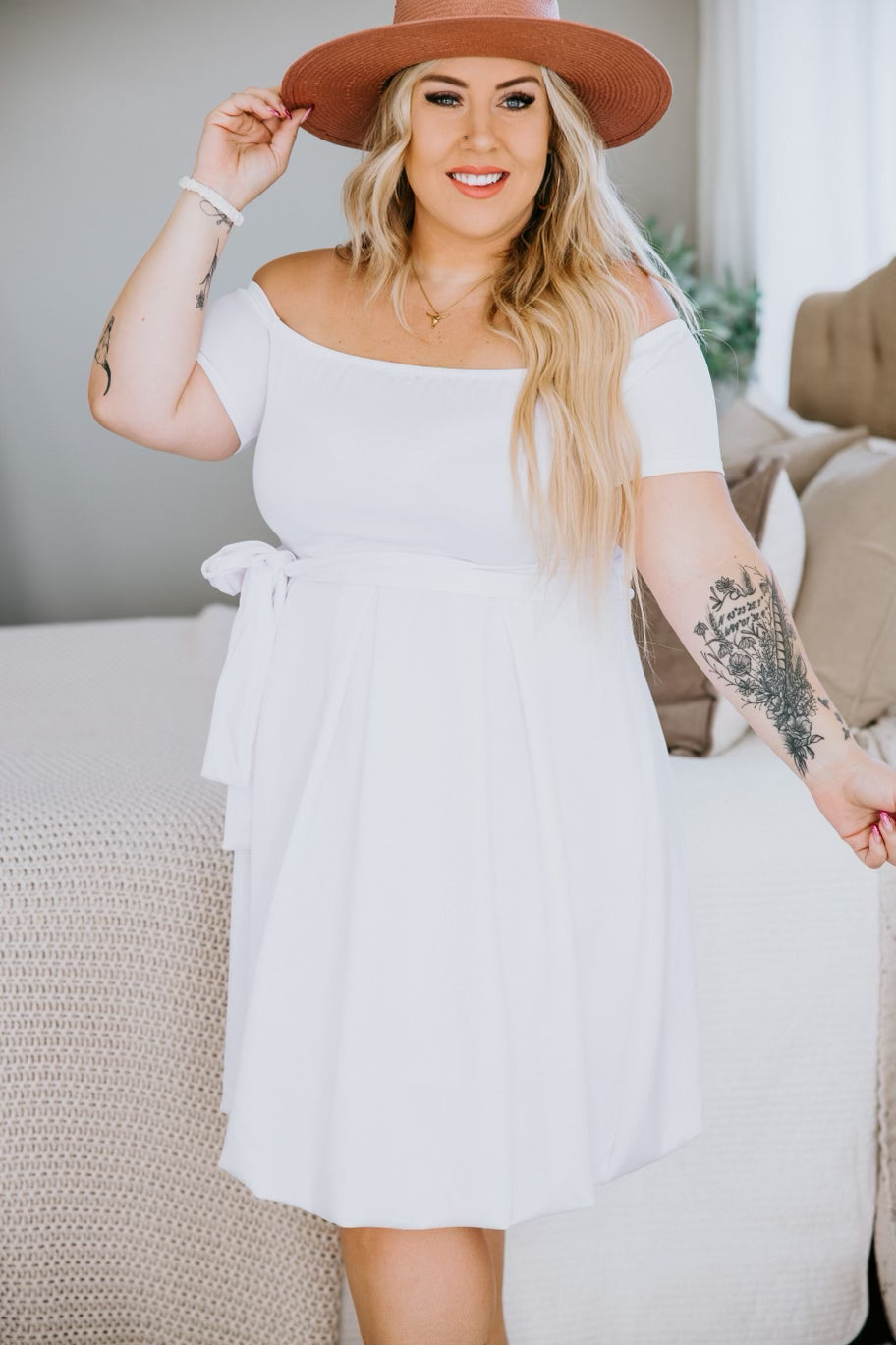 Curvy Denise Off Shoulder Dress