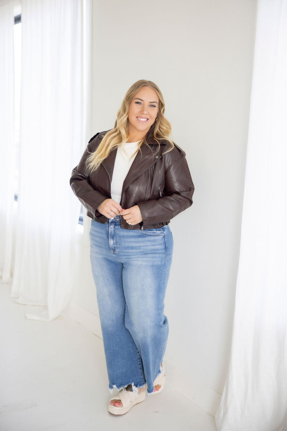 Elody Faux Leather Moto Jacket