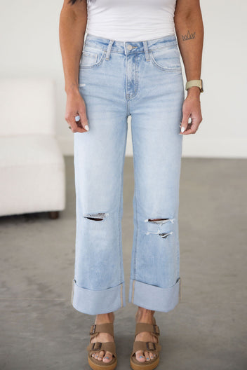 Rosy Lovervet Cuffed Jean