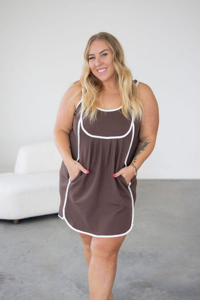 trinity mini dress Trinity Mini Dress | Color: Brown | Size: Large