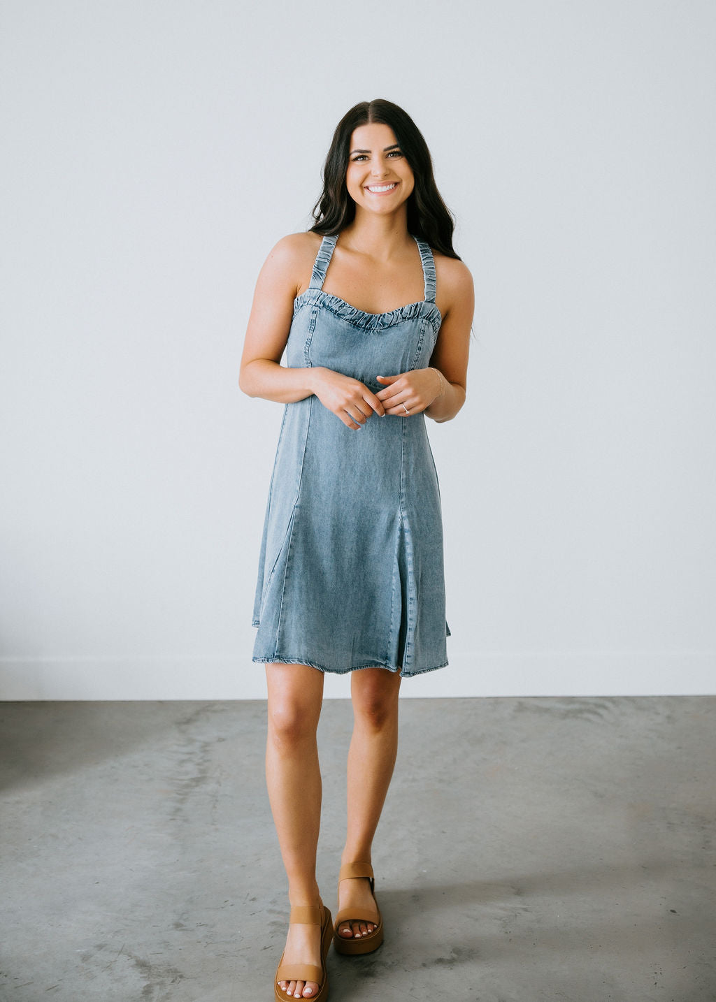 Sweetheart Denim Dress