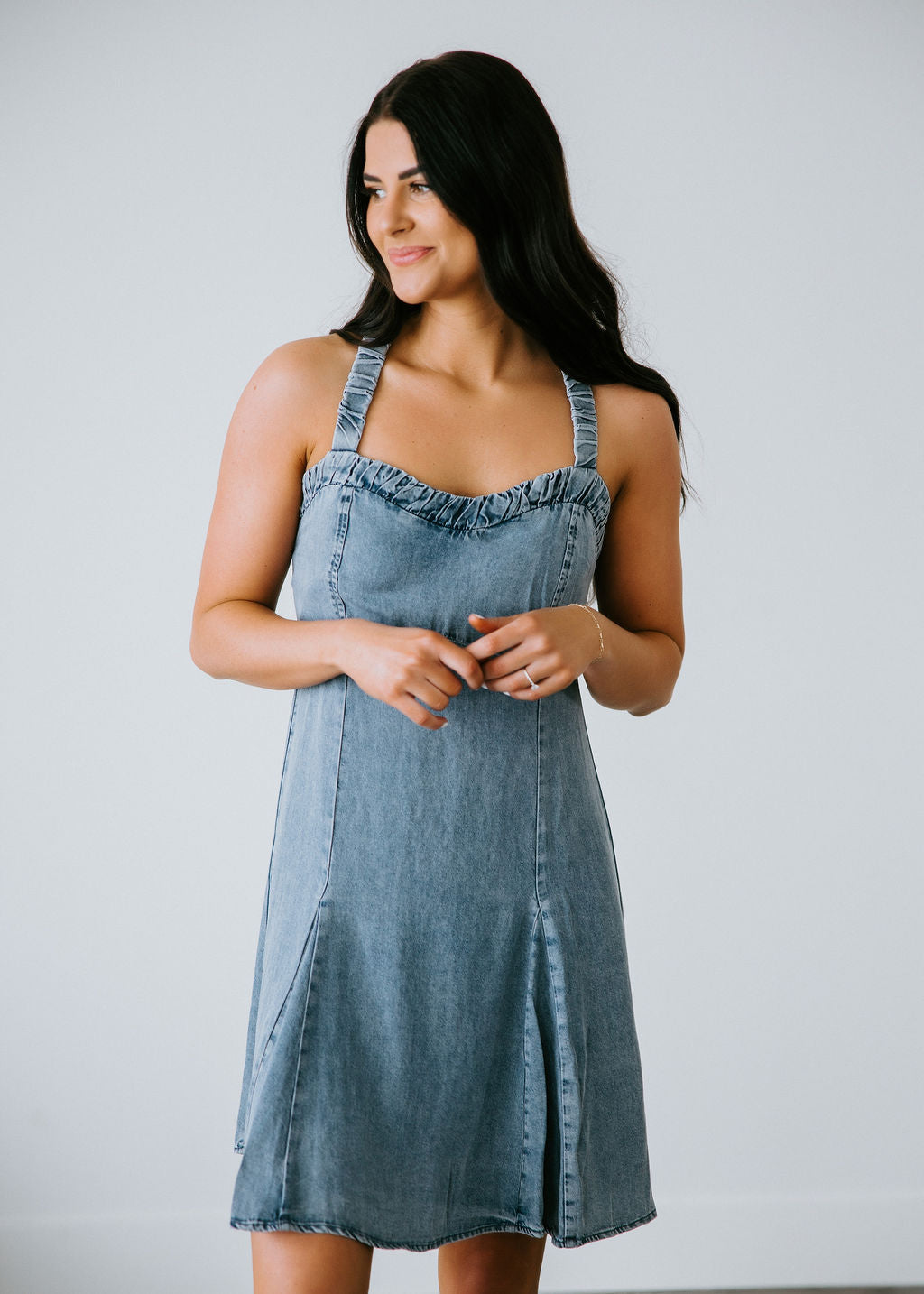 Sweetheart Denim Dress