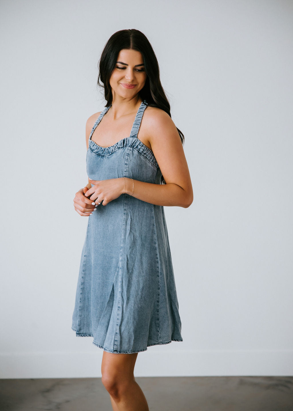 Sweetheart Denim Dress