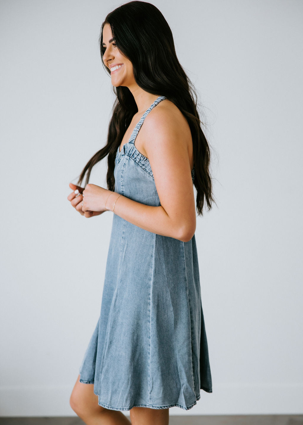 Sweetheart Denim Dress