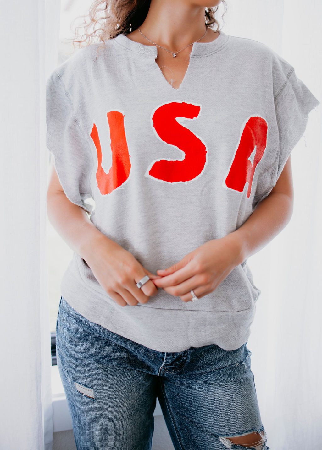 USA French Terry Graphic Top