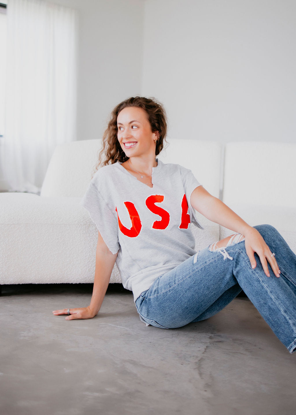 USA French Terry Graphic Top