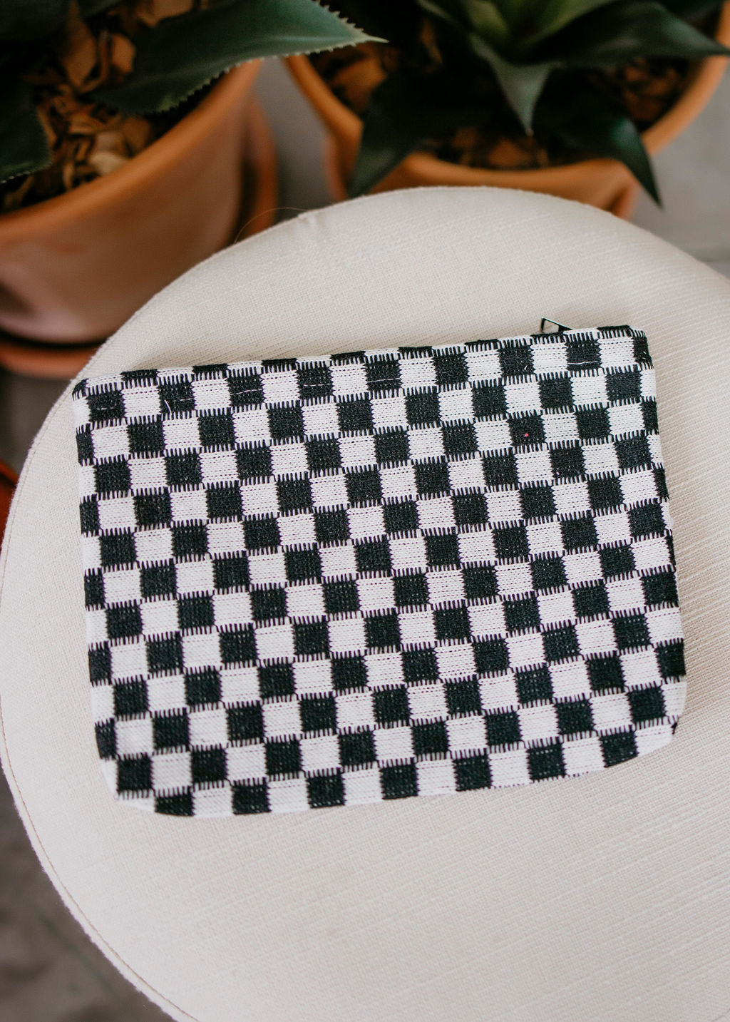 image of Checkered Cosmetic Clutch