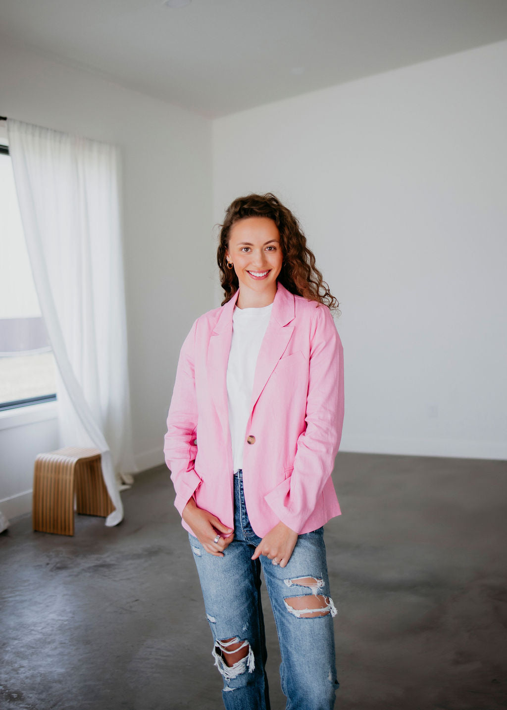 Classic Look Linen Blazer