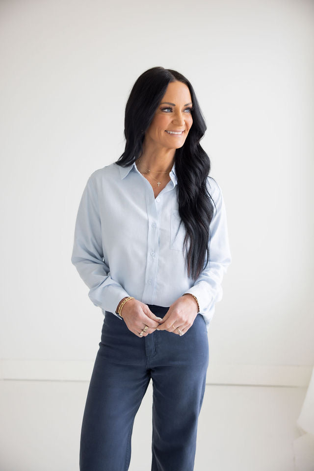 image of Leyla Linen Button Down Top