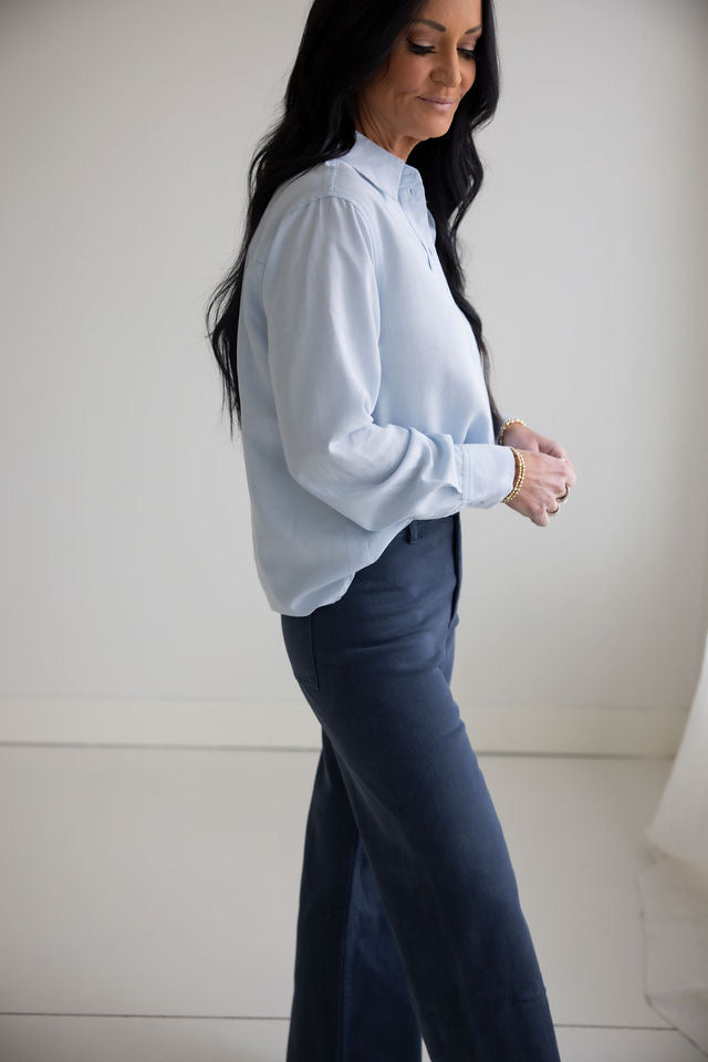Leyla Linen Button Down Top