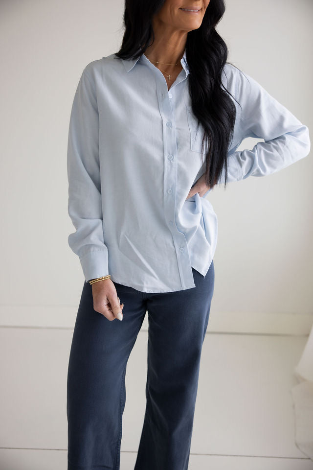 Leyla Linen Button Down Top