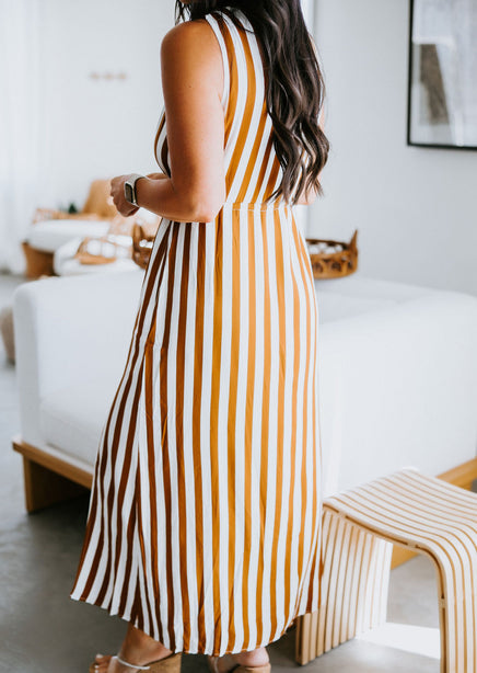 Sistine Striped Maxi Dress
