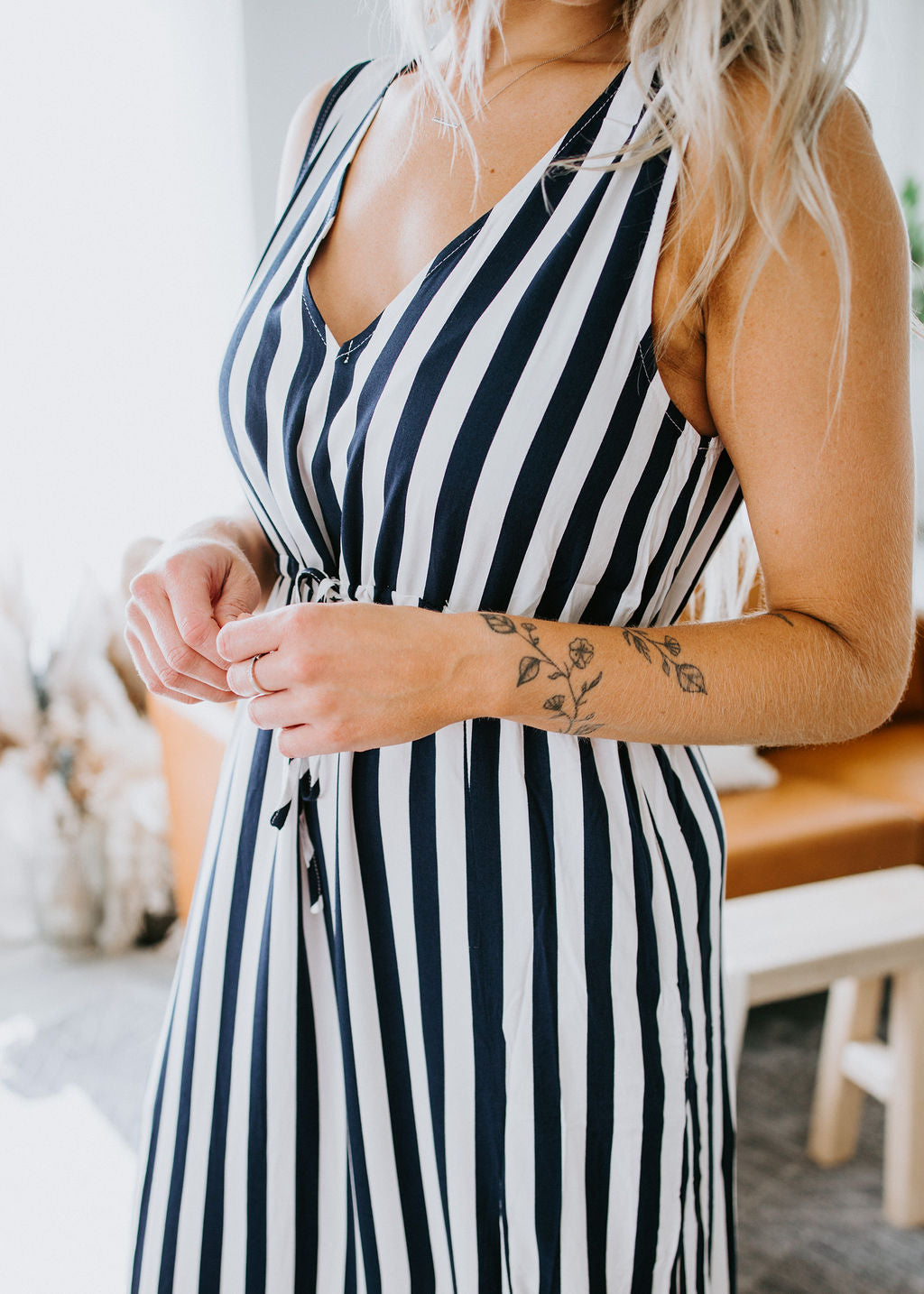 Sistine Striped Maxi Dress