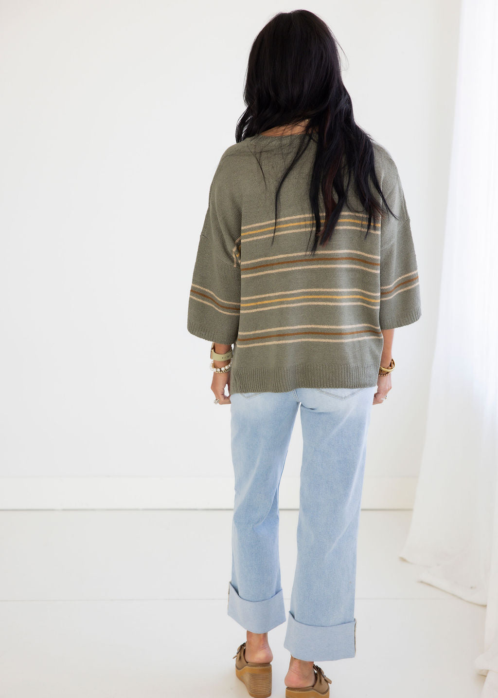 Aniya Striped Sweater Top