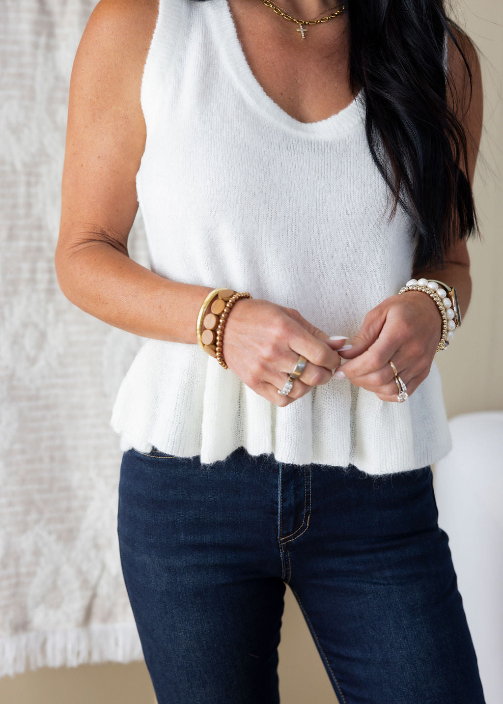 Kail Peplum Knit Tank