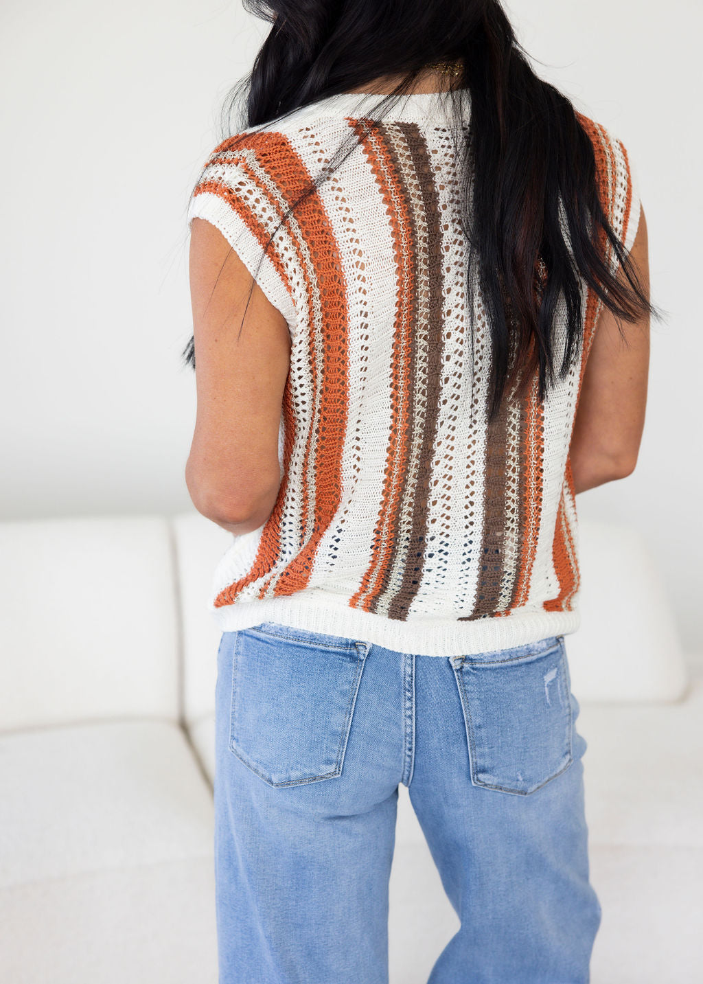 Ciera Striped Knit Top