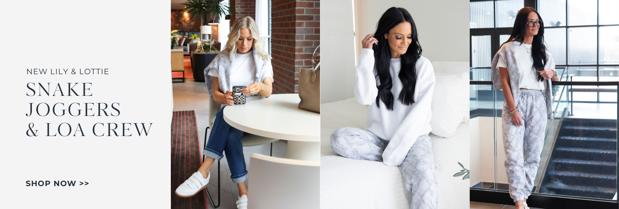 New Lily & Lottie Sake Joggers & Loa Crew. Shop Now.