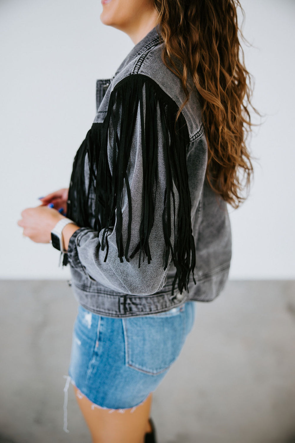 Becky Fringe Denim Jacket