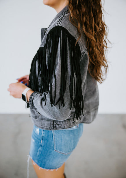 Becky Fringe Denim Jacket