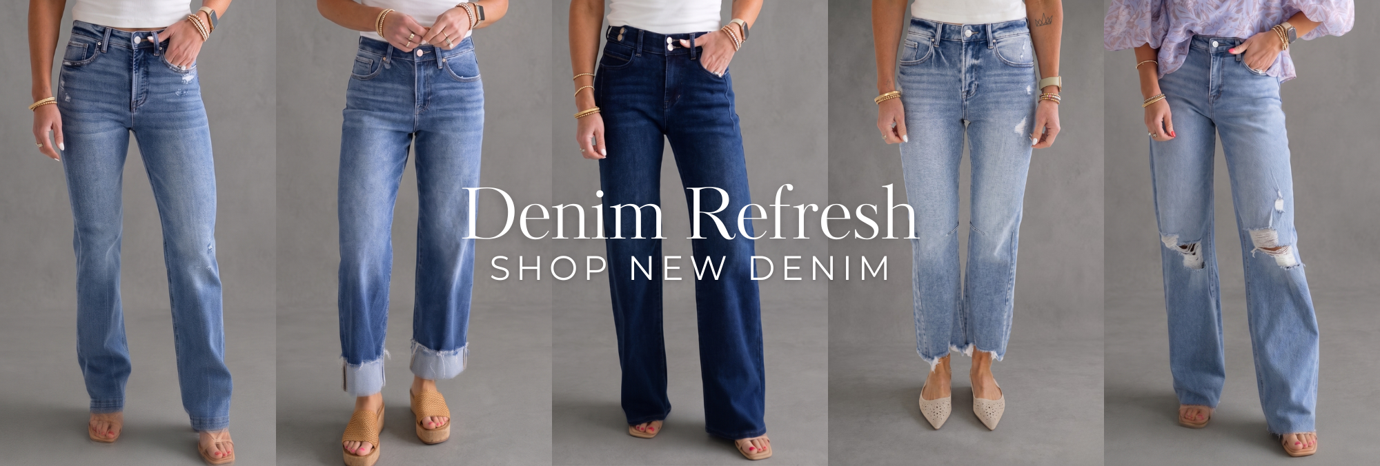 Denim Refresh. Shop new denim.