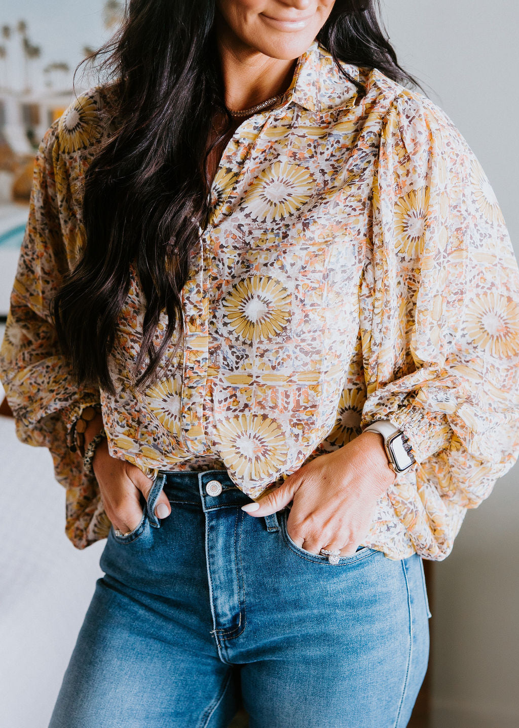 Mari Printed Blouse