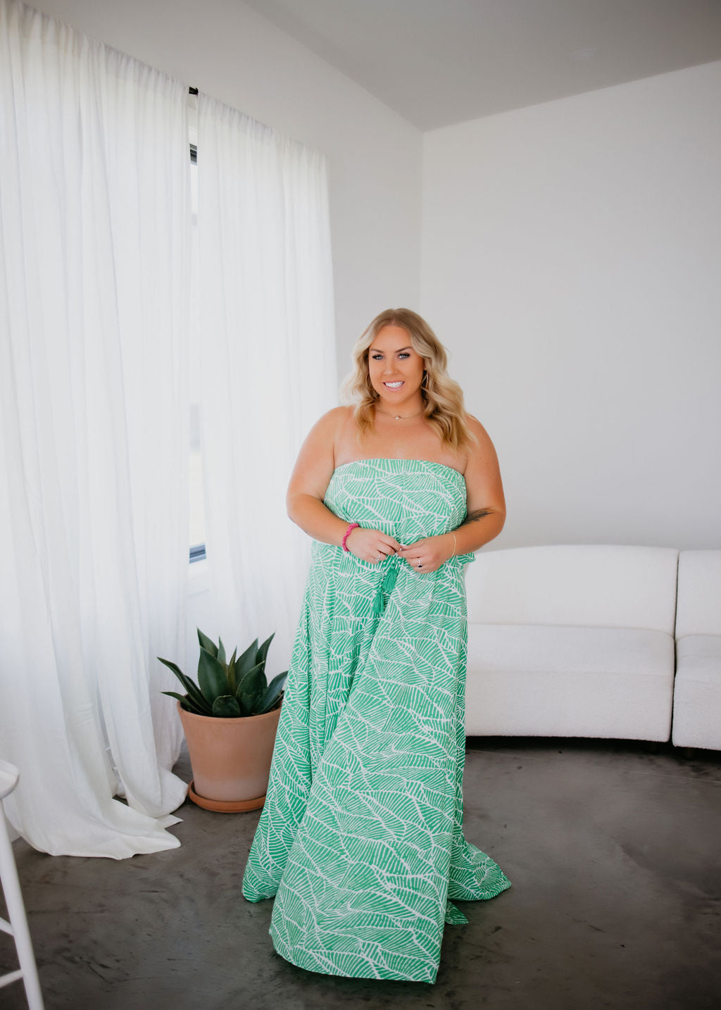 Santorini Strapless Maxi Dress