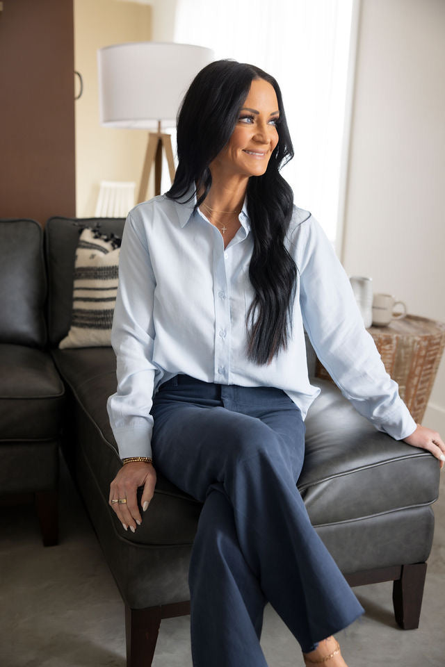 Leyla Linen Button Down Top