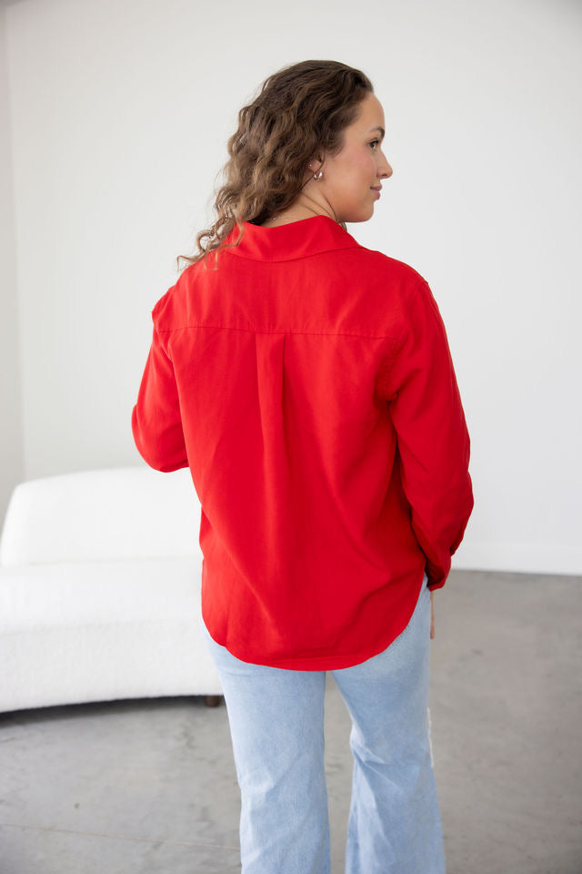 Leyla Linen Button Down Top