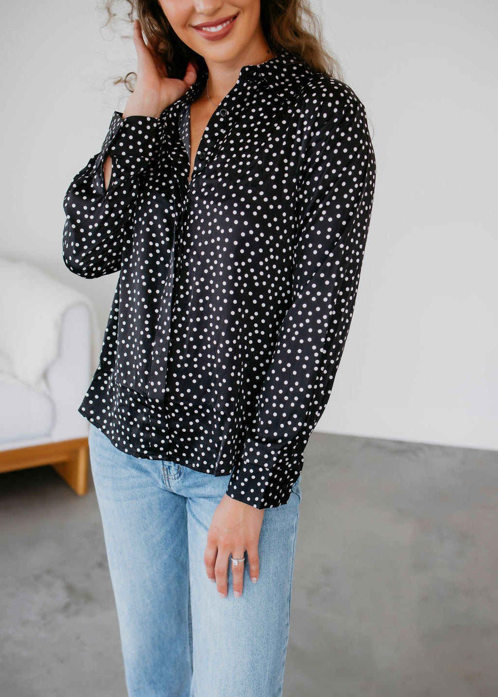 Donnie Polka Dot Blouse