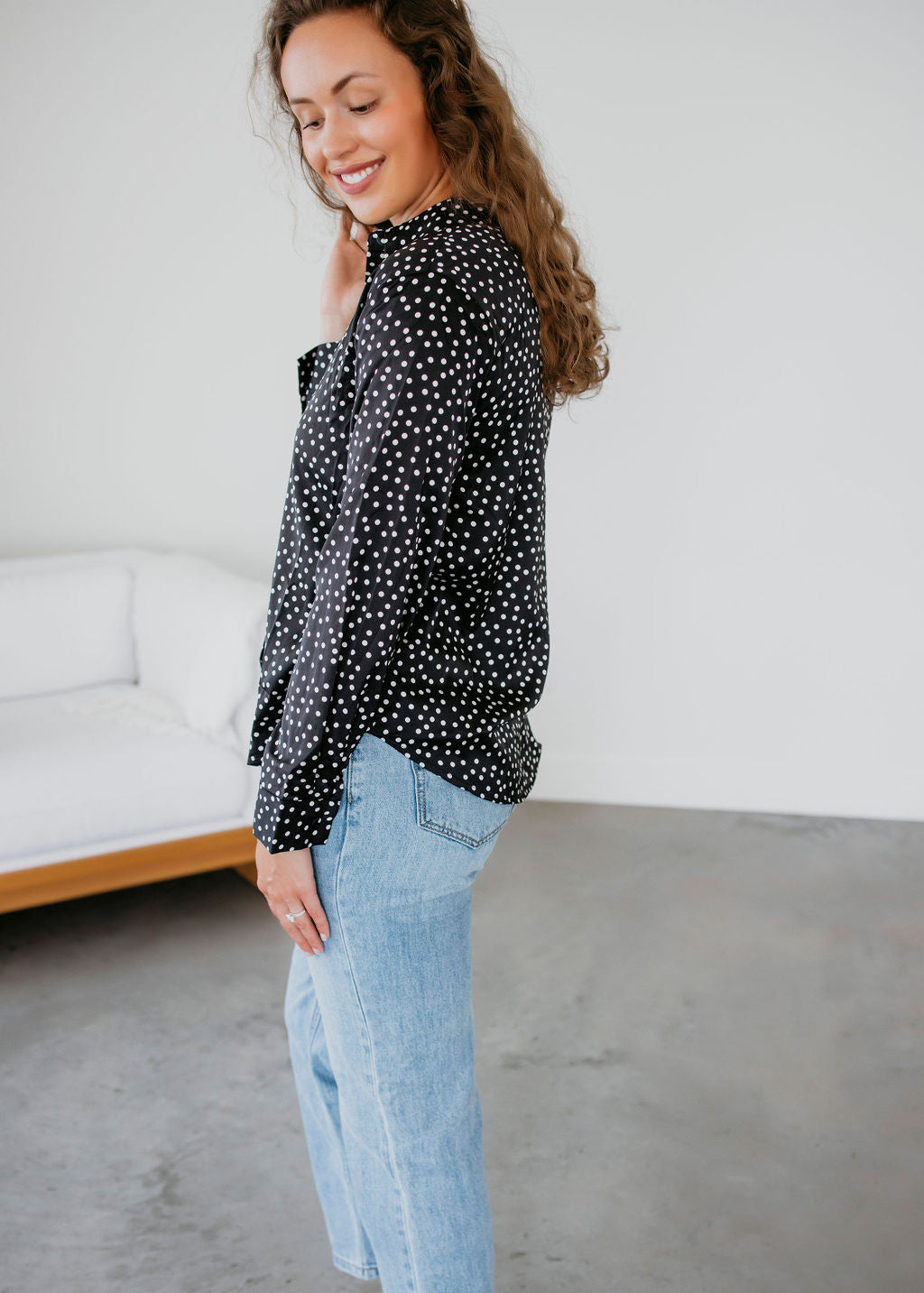 Donnie Polka Dot Blouse