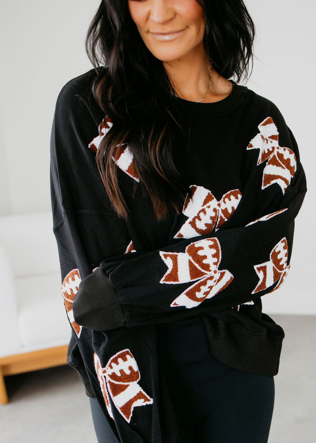 Football Ribbon Sweatshirt