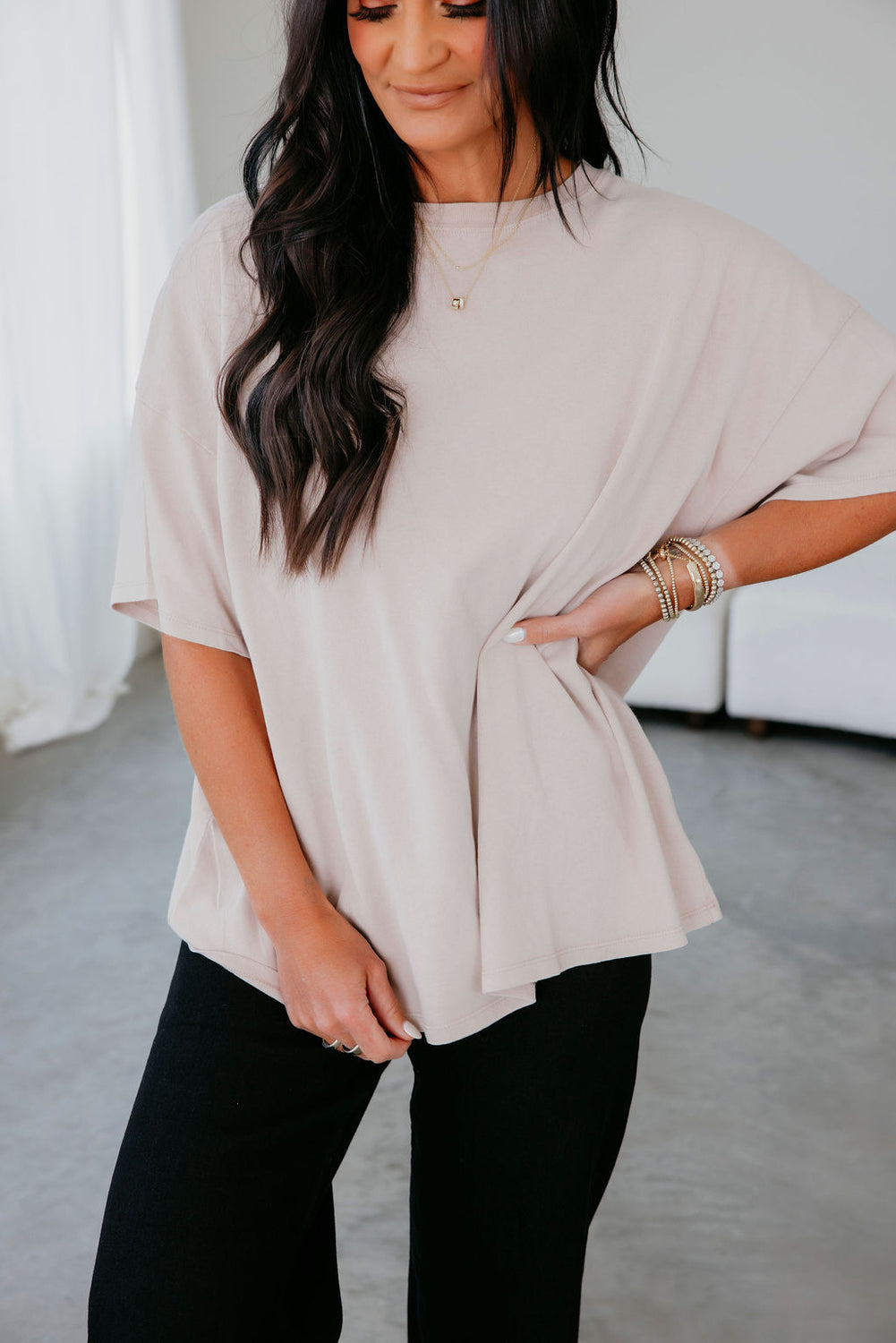 Brinley Oversized Mineral Wash Tee