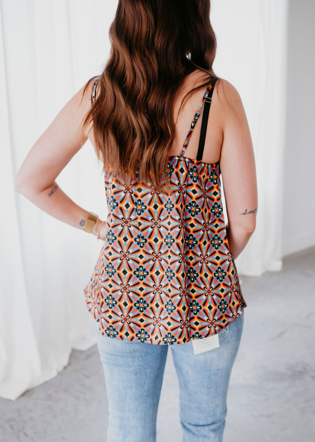 Taryn Cowlneck Patterned Cami