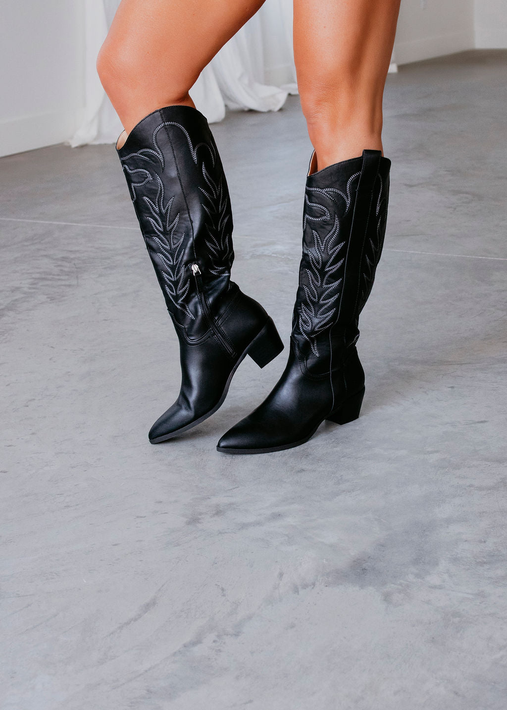 Samara Embroidered Western Boots