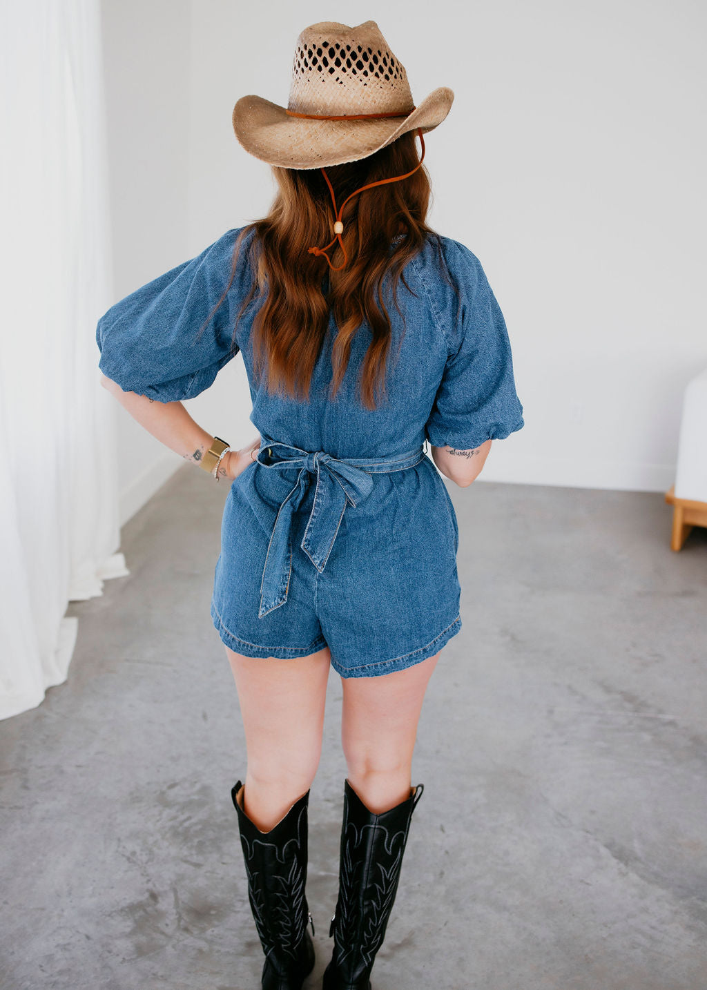 Melanie Denim Romper