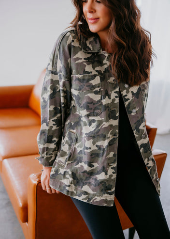 Pam Printed Denim Jacket