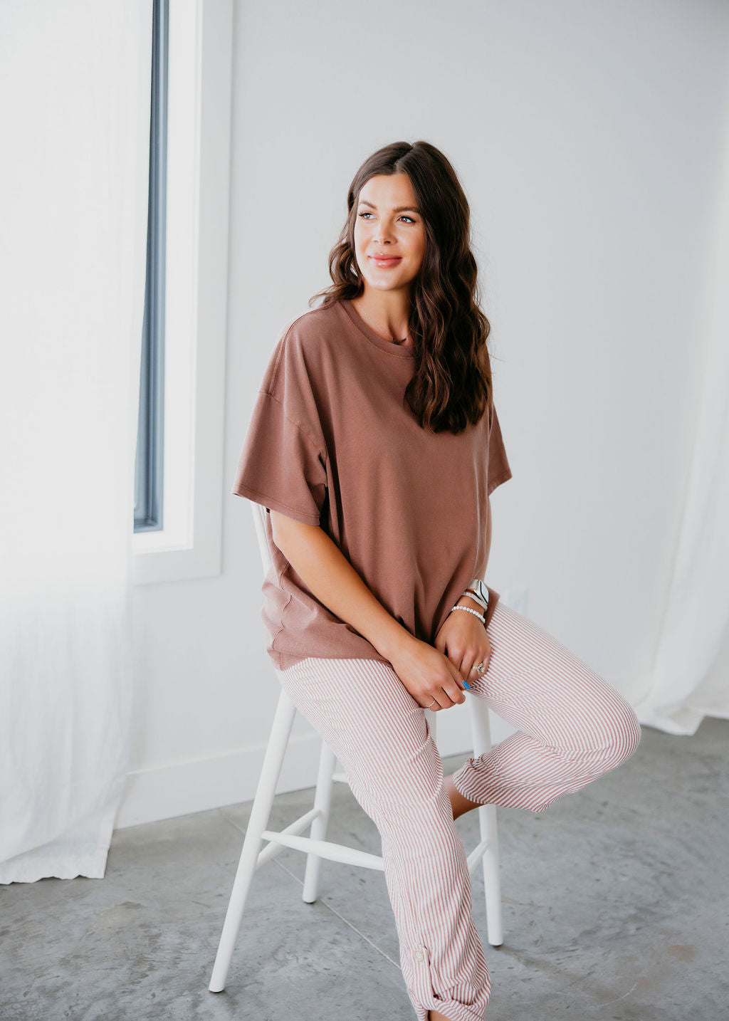 Brinley Oversized Mineral Wash Tee