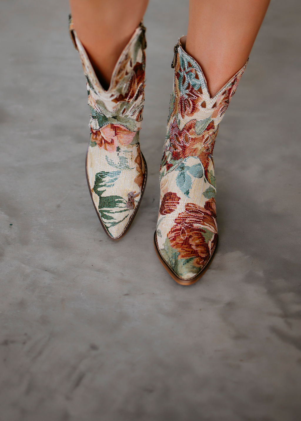 Sorrel Floral Western Booties