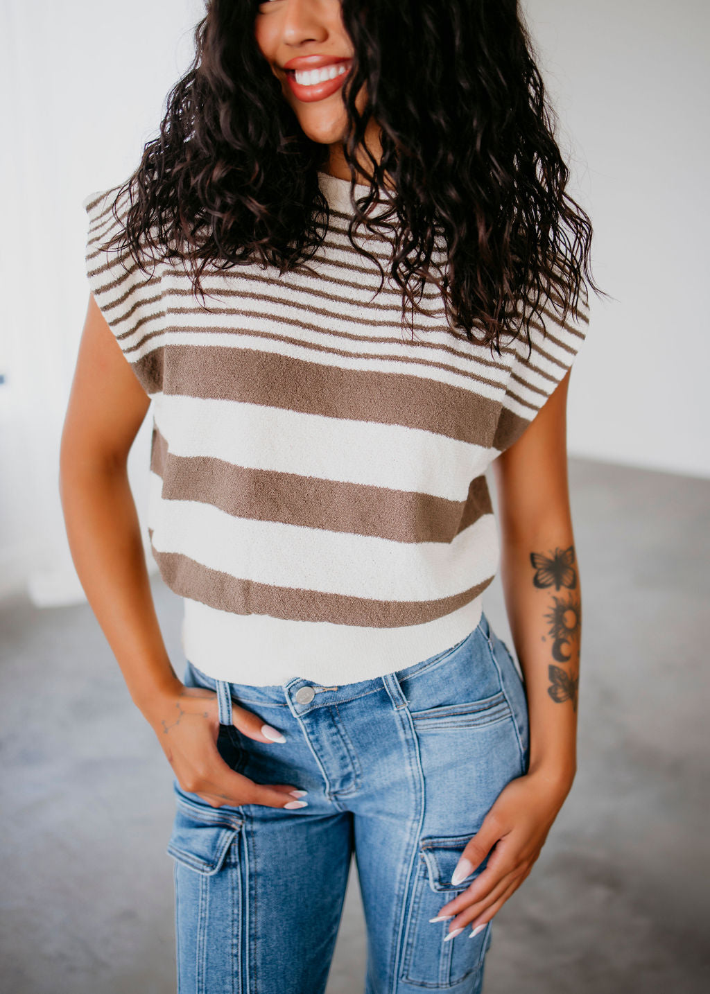 Nadia Striped Knit Top