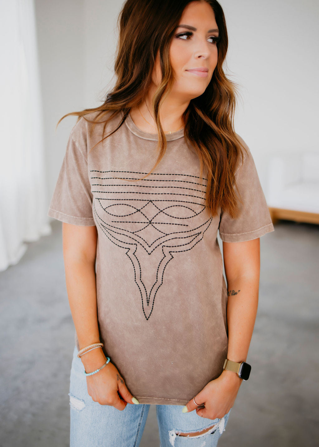 Western Boot Stitch Graphic Tee