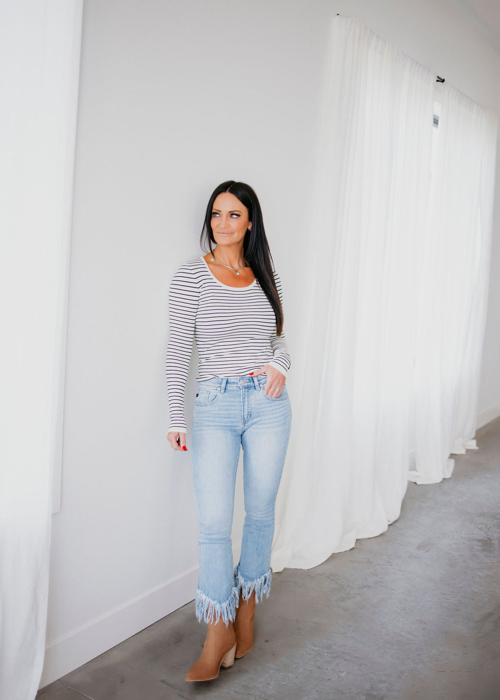 Kiera Striped Knit Top