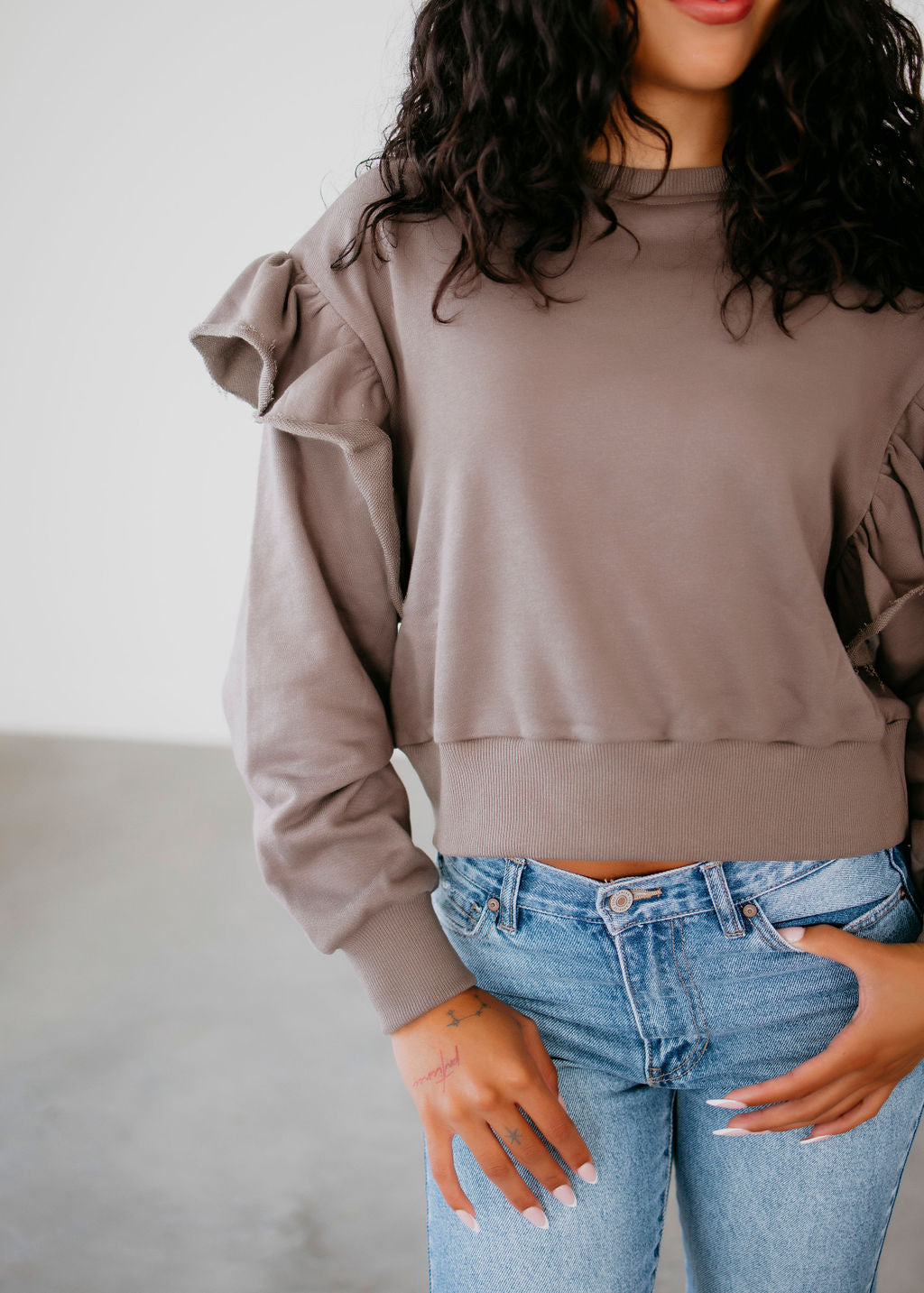 Sienna Ruffled Detail Sweatshirt