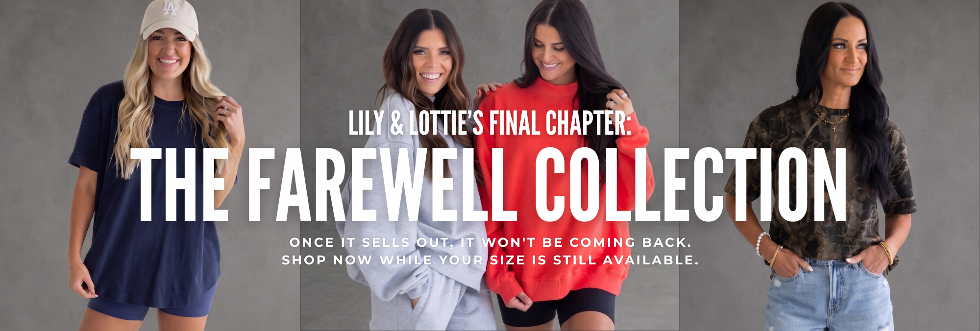 Buy one, get one 40% off the Farewell Collection. No code needed, discount applies automatically. All sales final.
