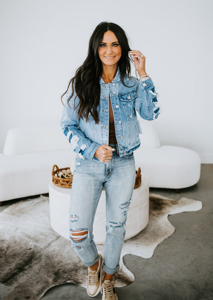 Everett Distressed Denim Jacket