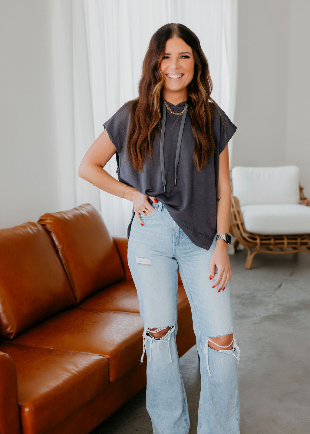 Retro Reset Sleeveless Hoodie